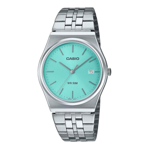 Casio MTP-B145D-2A1V NEW Men's Watch Stainless Steel Band Turquoise Dial - Image 3