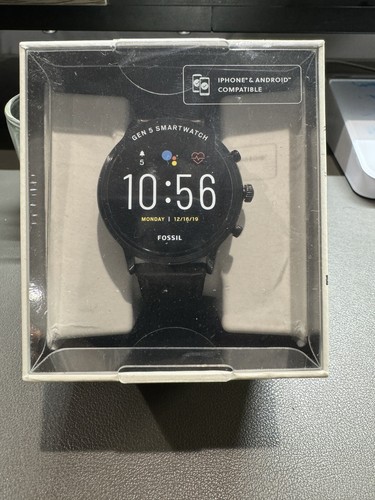 Fossil Gen 5 Smartwatch Carlyle HR Dark Brown Leather 44mm New Sealed Free Ship - Image 2