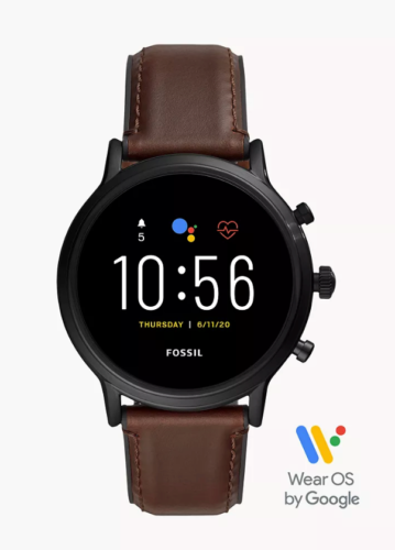 Fossil Gen 5 Smartwatch Carlyle HR Dark Brown Leather 44mm New Sealed Free Ship - Image 5