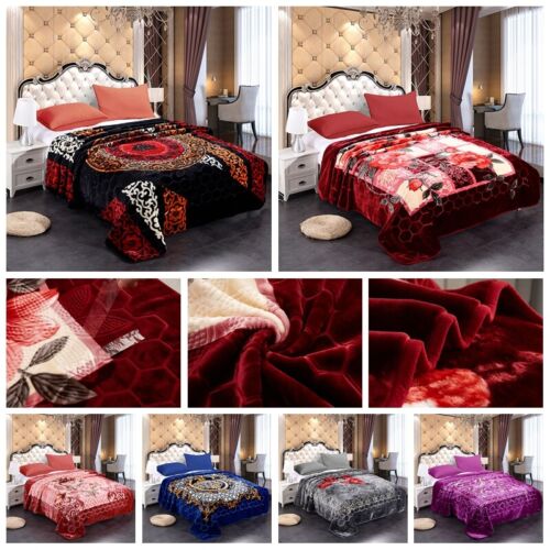 Heavy Thick Blanket Winter Warm Mink Bed Blankets Soft King size vintage 85x93 - Image 2