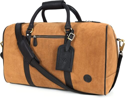 Leather Travel Duffel Bag | Gym Sports Bag Airplane Luggage Carry-On Bag - Image 2