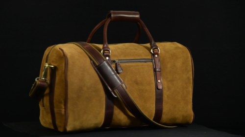 Leather Travel Duffel Bag | Gym Sports Bag Airplane Luggage Carry-On Bag - Image 3