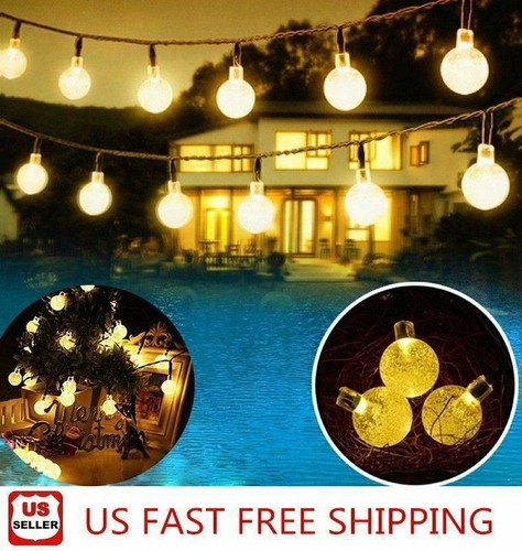 Solar Powered 50 LED String Light Garden Path Yard Decor Lamp Outdoor Waterproof - Image 2