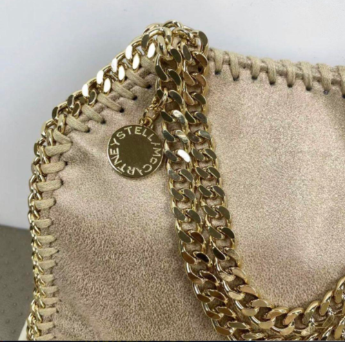 Stella McCartney Falabella Tiny Shoulder Bag Chain Gold Tote Bag Beige Women - Image 5