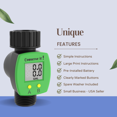 Water Flow Meter for Garden Hose for Watering or Filling RV Tank - Monitor Usage - Image 3