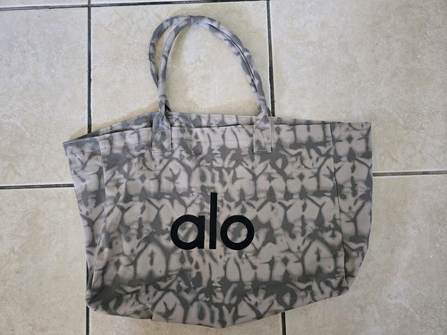 Yoga Grey Tiedye One Size Super Shopper Tote Bag Travel Bag - Image 2