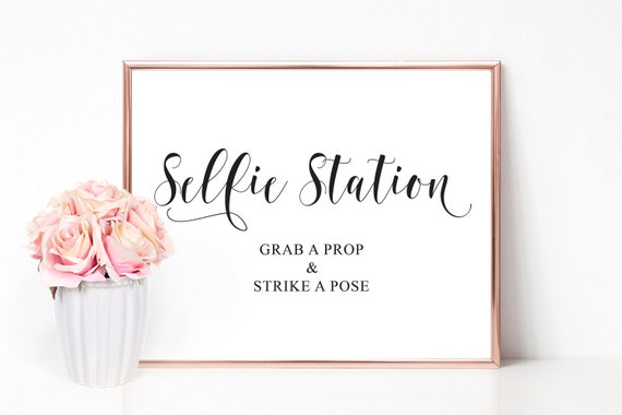 Selfie Station Sign | Wedding Sign, Photo Booth, Photobooth Sign, Selfie Station, Selfie Station Sign, Photo Booth Props, Printable Sign