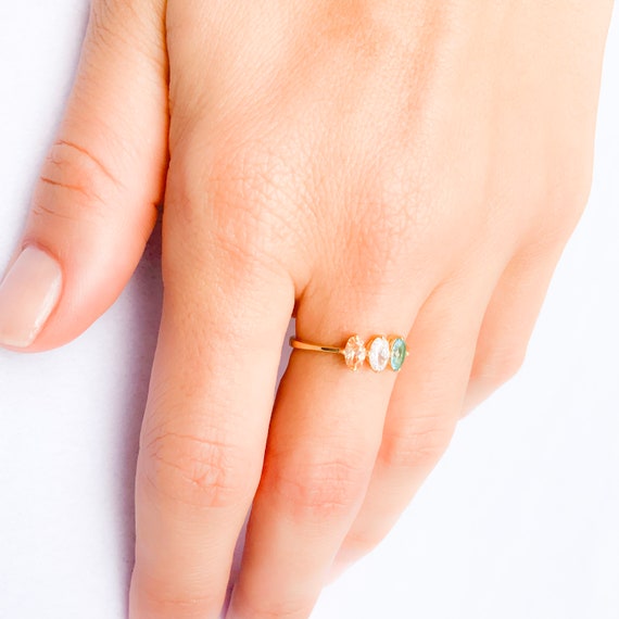 Mothers Ring 2, 3, 4 , 5,..8 Stone, Birthstone Ring for Mom, Birthstone Jewelry, Personalized Ring, Personalized Jewelry, Gifts for Mom - Image 4