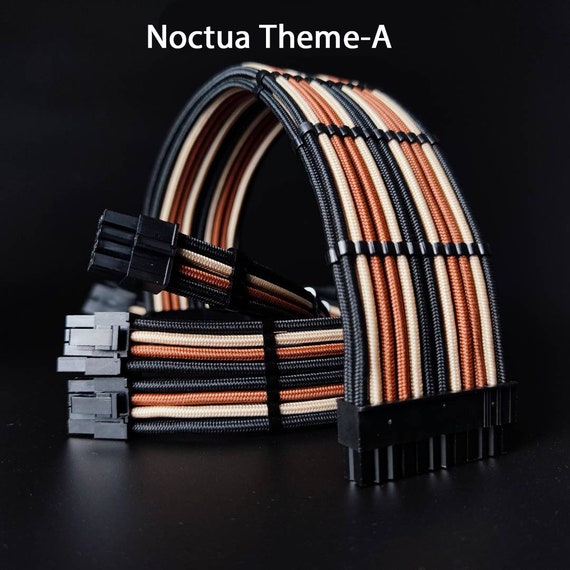 customized Noctua theme paracord extension kit PSU exntended cables - Image 4
