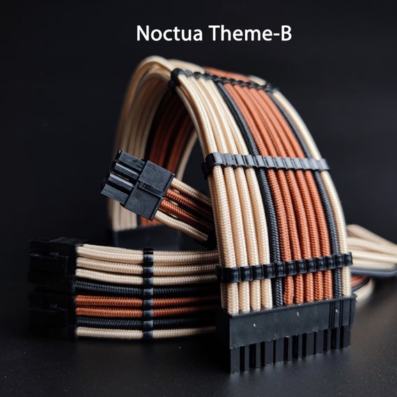 customized Noctua theme paracord extension kit PSU exntended cables - Image 5