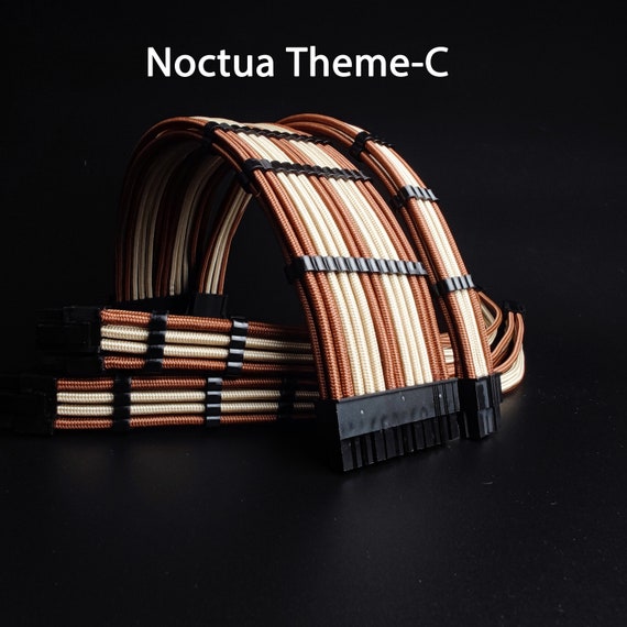 customized Noctua theme paracord extension kit PSU exntended cables - Image 6