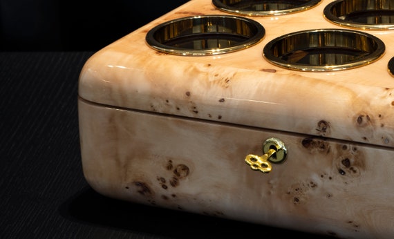 Mapa Burl Wood Watch Box: 9-Slot Luxury Watch Organizer - Image 2