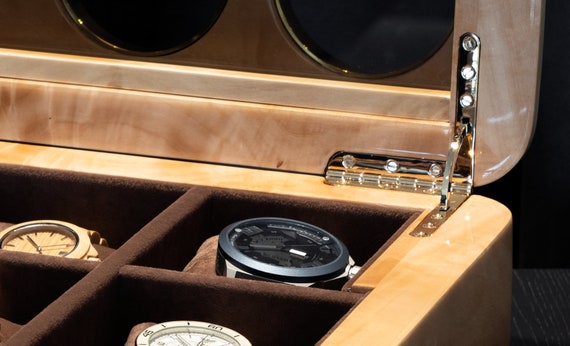 Mapa Burl Wood Watch Box: 9-Slot Luxury Watch Organizer - Image 6