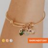 Geominimalist Birthstone Bracelet For Women Handmade Gift for Mom Birthstone Mom Jewelry Charm Bangle Personalized Jewelry Personalized Gift