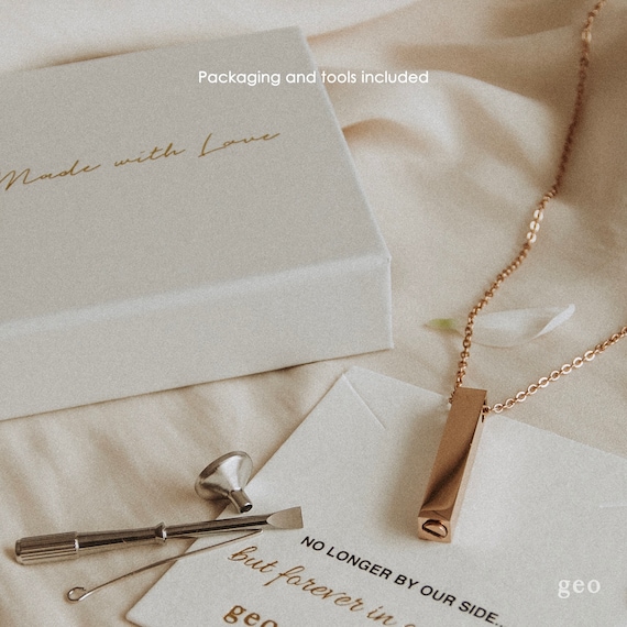 Personalized Cremation Urn Necklace for Ashes Memorial Engraving Custom Charm Necklace Loss of Dog Gift Jewelry for Human or Dog Pets Ashes - Image 6