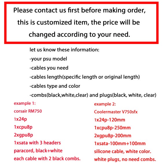 CoolerMaster full modular psu cables customized sleeved silver plated cables - Image 2