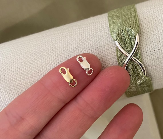 Set of 5 x Lobster Clasps for Permanent Jewelry - 14kt gold Filled or Rose or 925 Sterling Silver - 10.5mm Oval Hook Jewelry Supply USA F10 - Image 10