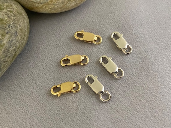 Set of 5 x Lobster Clasps for Permanent Jewelry - 14kt gold Filled or Rose or 925 Sterling Silver - 10.5mm Oval Hook Jewelry Supply USA F10 - Image 7