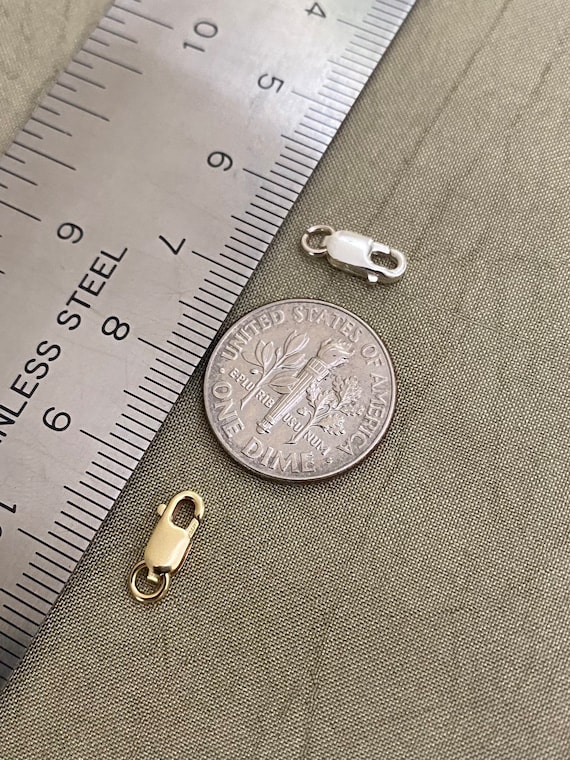 Set of 5 x Lobster Clasps for Permanent Jewelry - 14kt gold Filled or Rose or 925 Sterling Silver - 10.5mm Oval Hook Jewelry Supply USA F10 - Image 8