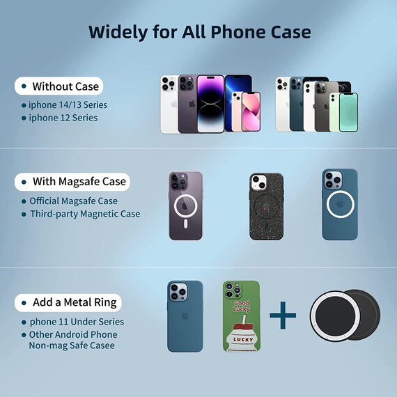 Universal Wireless Car Charger Air Vent Mounted/ Phone Holder with MagSafe, For iPhone, Samsung Galaxy S24 S23, Google Pixel 9 8 7, Xiaomi - Image 3