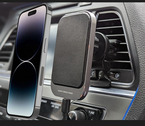 Universal Wireless Car Charger Air Vent Mounted/ Phone Holder with MagSafe, For iPhone, Samsung Galaxy S24 S23, Google Pixel 9 8 7, Xiaomi