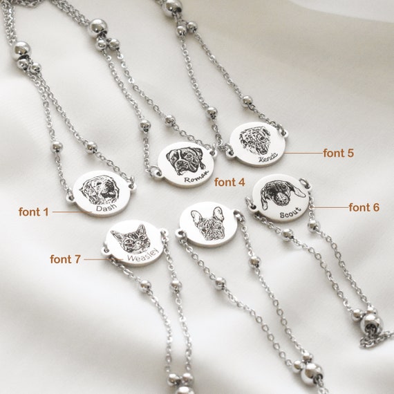 Pet Portrait Custom Bracelet for Dog Mom, Memorial Dog Photo Bangle, Engraved Cat Portrait, Cat Photo Jewelry, Pet Loss Gift, Adoption Gifts - Image 10