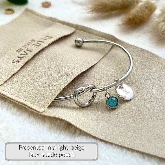 Silver Knot Bracelet Gift For Her, Personalised Christmas Gifts, Best Friend Gift, Maid of Honour Gifts, Sister Birthday Gift - Image 4