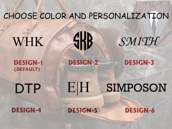 Personalized Mens Travel Bag, Full Grain Leather Duffel Bag, Monogrammed Duffle Bag, Weekend Luggage Bag,Unique Christmas Gifts,Carry-on Bag - Image 2