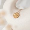 18k Gold Sunflower Necklace, Sunflower jewelry, sunflower Pendant, gold handmade necklace, daisy necklace, gift for her 18k Gold Sunflower Necklace, Sunflower jewelry, sunflower Pendant, gold handmade necklace, daisy necklace, gift for her