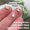 Set of 5 x Lobster Clasps for Permanent Jewelry – 14kt gold Filled or Rose or 925 Sterling Silver – 10.5mm Oval Hook Jewelry Supply USA F10