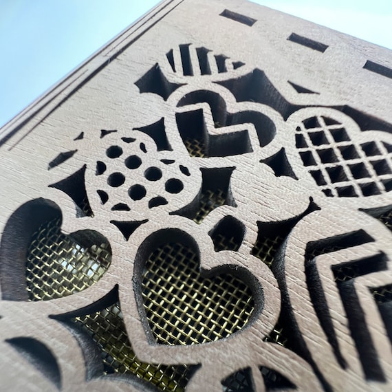 Personalised Grandparent gift wood photo cube - with audio playback (voice or music) - Image 8