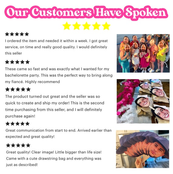 Face on A Stick Big Head Cutouts Big Head Graduation Birthday Sports Game Bride Family Gag Gift Funny Decor Fat Head Fast Shipping Sunkissed - Image 6