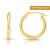 14K Gold Round Hoop Earrings, Solid Yellow Gold Shiny Hoops, Classic Jewelry Handmade with Love, By TILO Jewelry 14K Gold Round Hoop Earrings, Solid Yellow Gold Shiny Hoops, Classic Jewelry Handmade with Love, By TILO Jewelry