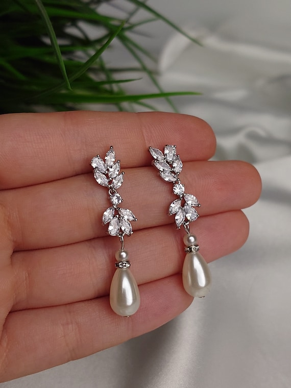 Pearl Bridal Necklace set Pearl Wedding Jewelry Rose Gold Pearl Necklace Pearl Bridal Necklace set Pearl Bridesmaid Jewelry Set - Image 5