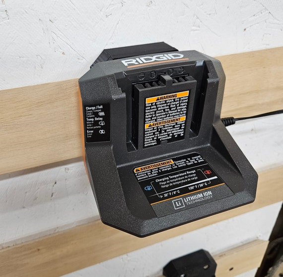 Ridgid 18V Battery Charger 1.5" Wall Mount *French Cleat and Screw To Wall Options* - Image 4