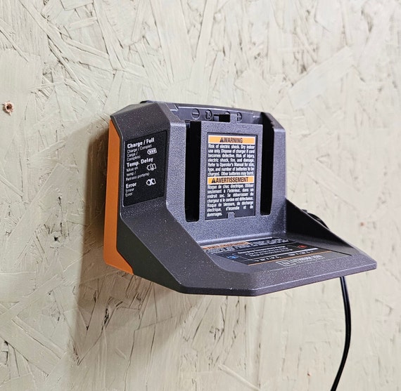 Ridgid 18V Battery Charger 1.5" Wall Mount *French Cleat and Screw To Wall Options* - Image 7