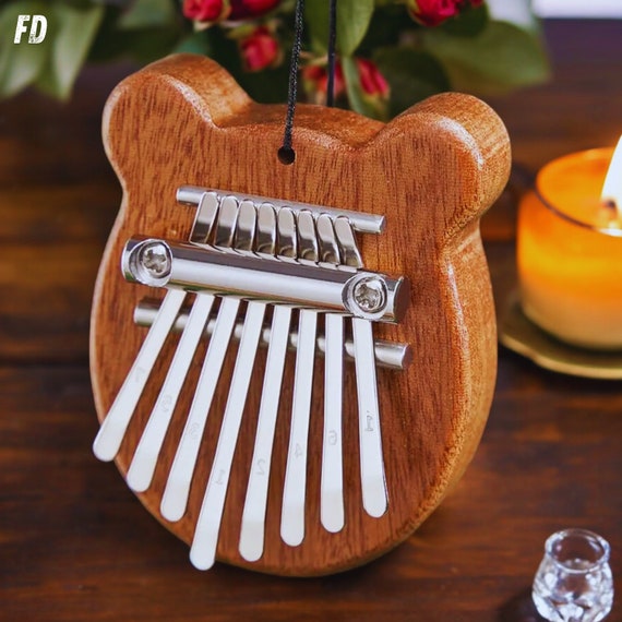 Meditation Instrument - 8 Key Kalimba Beginner Mbira Deze Thumb Finger Piano Wooden African Instrument Meditating Spiritual, Musical Gift