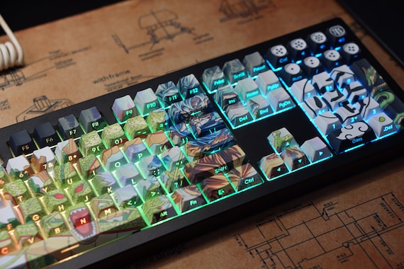 Personalized Transparent Keycap Side & Top Print Letter, Custom Cherry Profile Double Shot Shine Through PBT Keycaps for Mechanical Keyboard - Image 5