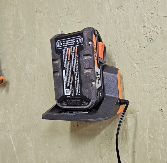 Ridgid 18V Battery Charger 1.5" Wall Mount *French Cleat and Screw To Wall Options* - Image 6
