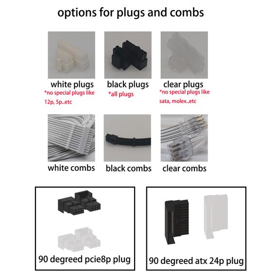 CoolerMaster full modular psu cables customized sleeved silver plated cables - Image 4