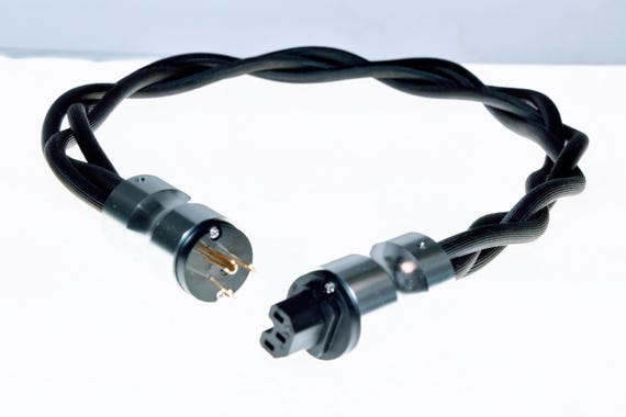 The Mamba, 268S/m high-conductivity audiophile power cable. Braided, triple-shield, with Euro & US connectors. Handmade by Chris Cables - Image 2