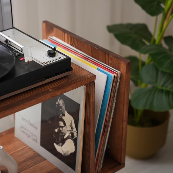 Turntable Station With Storage, Large Record Player Stand, Large Record Player Cabinet, plattenspieler mobel - Image 4