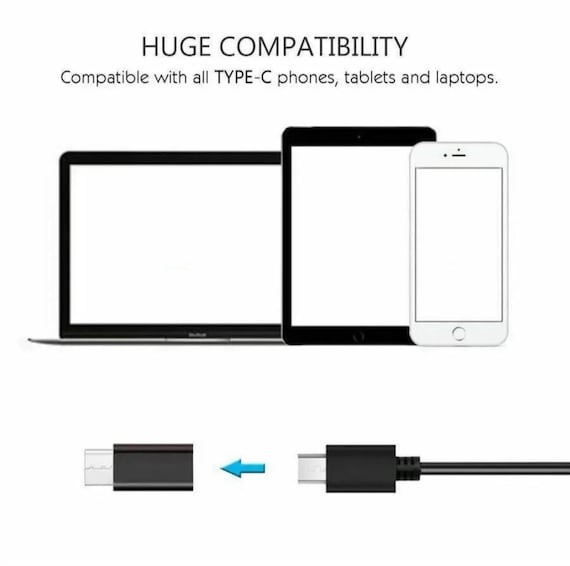 Micro USB to Type C Converter Adapter Black - Image 6