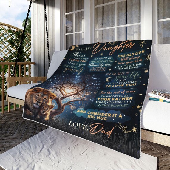 Personalized Blanket for Your Daughter, To My Daughter Throw Blanket, Daughter Gifts, Daughter Birthday Blankets, Letter Blanket from Dad - Image 4