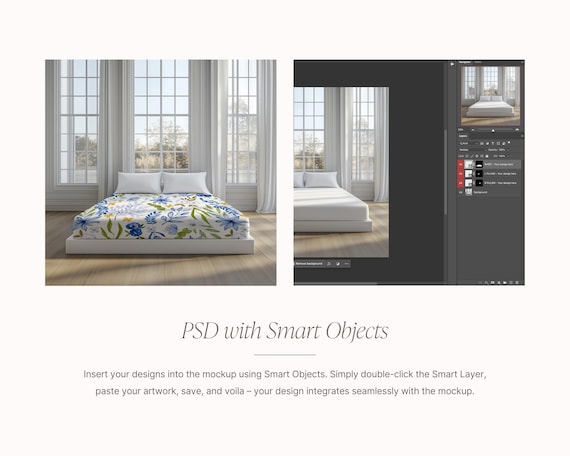 Bedding mockup, Bed sheet mockup, Fabric mockup, Pillow mockup, Bedroom mockup, Pattern mockup, Fitted sheet Canva mockup, Textile mockup - Image 3