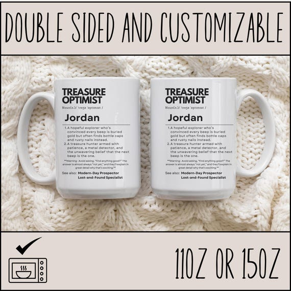 Gift for Metal Detector fans,  Customizable metal detector gift, Definition mug for Metal Detector Enthusiast, Friendsgiving, Dad Gift, - Image 8