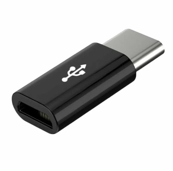 Micro USB to Type C Converter Adapter Black
