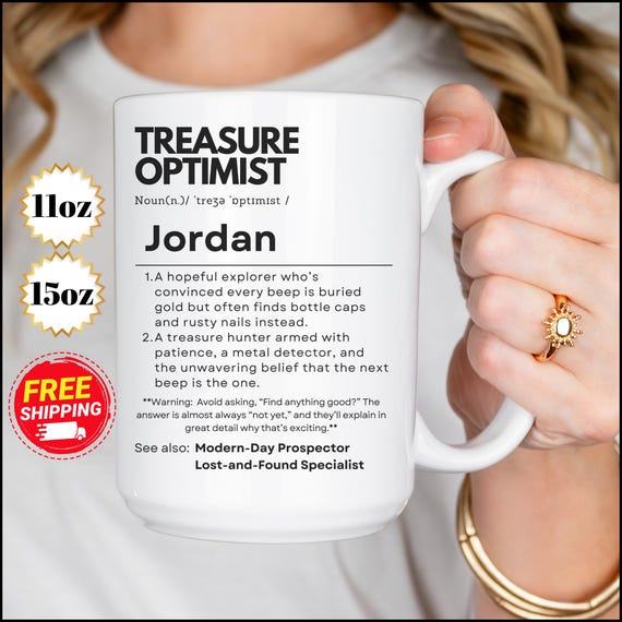 Gift for Metal Detector fans,  Customizable metal detector gift, Definition mug for Metal Detector Enthusiast, Friendsgiving, Dad Gift,