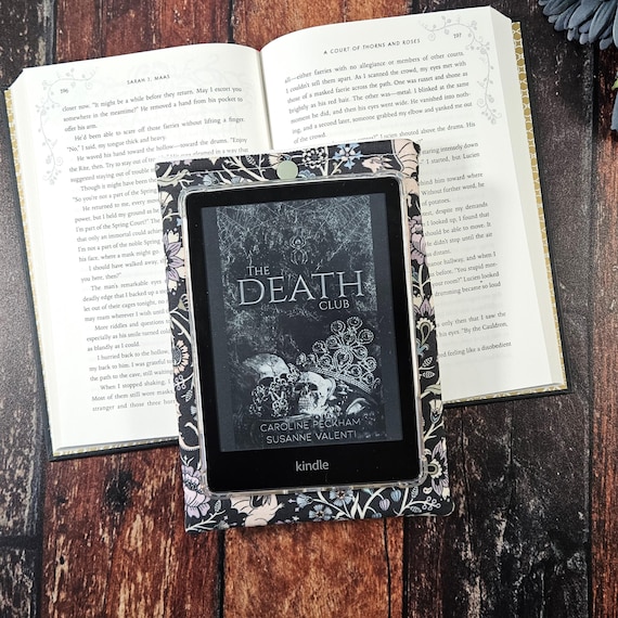 Whimsical Dragon Kindle Sleeve: Floral Fantasy Cover, Book Lover Gift - Image 6