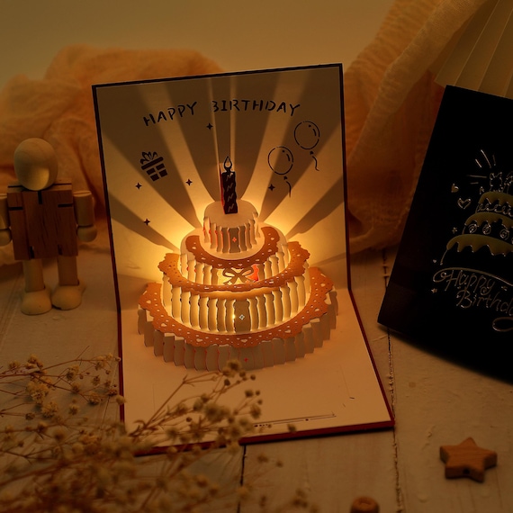 Musical Birthday Cards with Lights, Sound Recorded Cards, Gifts for Him, Gifts for Mom, Birthday Gift,3D Greeting Card, Birthday Party Favor - Image 5